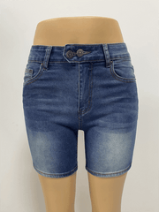 American retro slim fit denim shorts - 808Lush