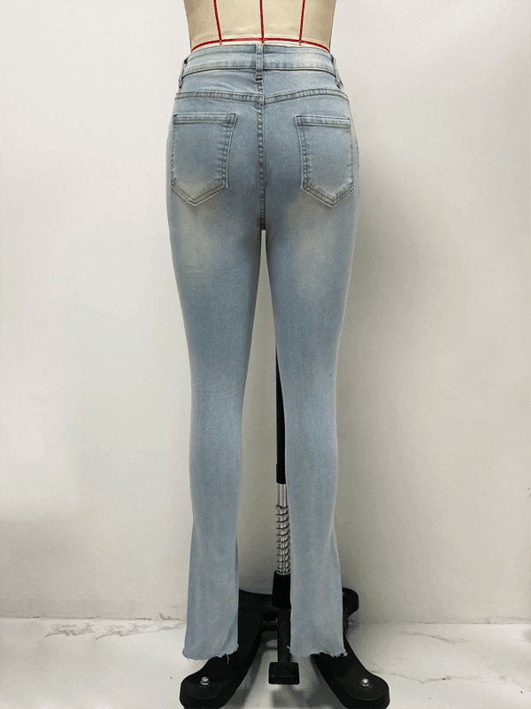 casual elastic slim fit pencil jeans - 808Lush