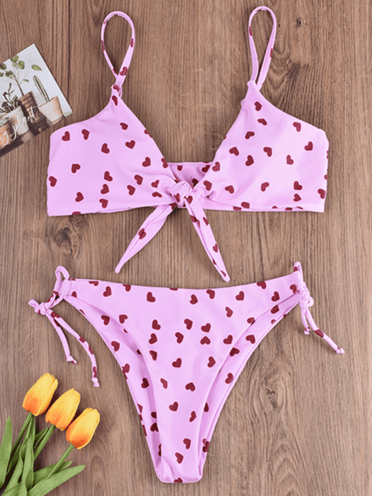 sexy two-piece swimsuit love sunflower print bikini - 808Lush