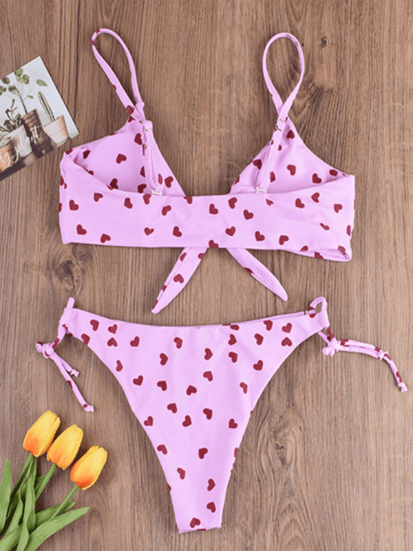 sexy two-piece swimsuit love sunflower print bikini - 808Lush