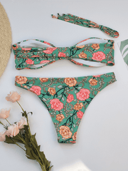 women's sexy floral split swimsuit - 808Lush