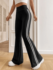 Women's high waist drape wide leg straight trousers