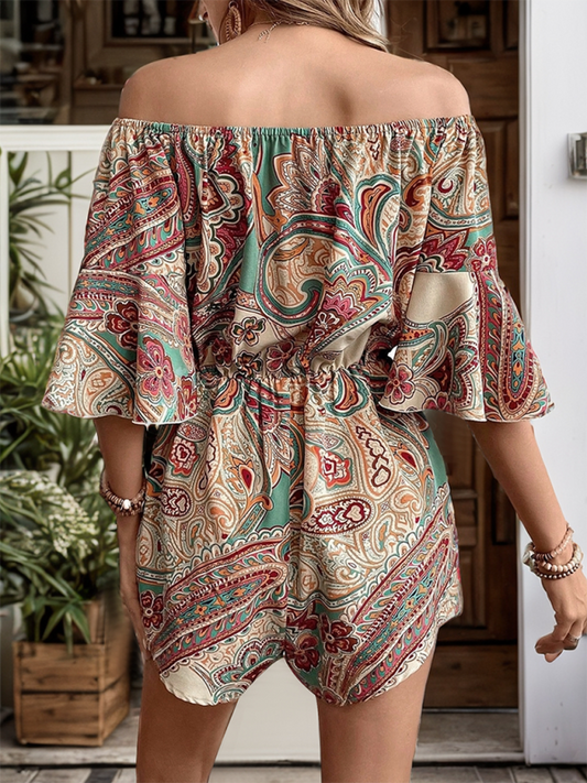 Ladies casual off-shoulder romper