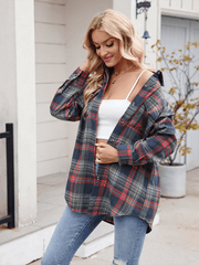 Casual Loose Plaid Pocket Shirt