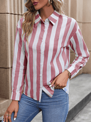 long-sleeved striped shirt - 808Lush