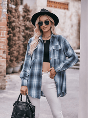 Women's Casual Oversize Loose Plaid Shirt