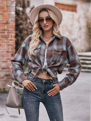 Women's Casual Oversize Loose Plaid Shirt