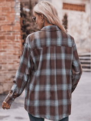 Women's Casual Oversize Loose Plaid Shirt