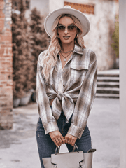 Women's Casual Oversize Loose Plaid Shirt