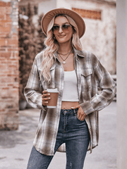 Women's Casual Oversize Loose Plaid Shirt