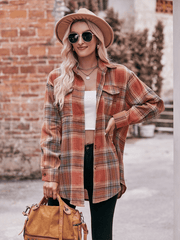 Women's Casual Oversize Loose Plaid Shirt