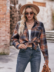 Women's Casual Oversize Loose Plaid Shirt