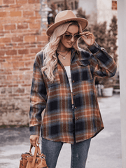 Women's Casual Oversize Loose Plaid Shirt