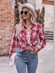 Women's Casual Oversize Loose Plaid Shirt