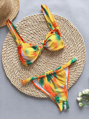 Women's Strappy Floral Print Bikini