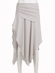 Women's holiday casual style pleated slit skirt