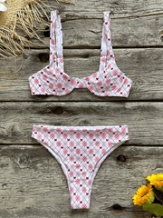 sexy low waist printed beach bikini set