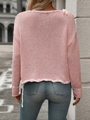 Hand-woven loose-fitting sweater