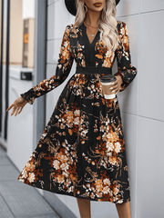 Floral Printed Midi Dress