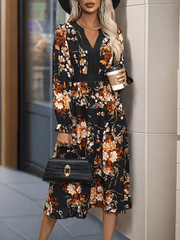 Floral Printed Midi Dress