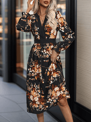 Floral Printed Midi Dress