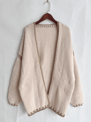 Knit Sweater Jacket Solid Color Loose Cardigan