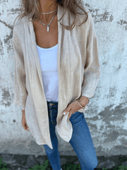 Women's Casual Loose Pocket Cardigan Jacket Top