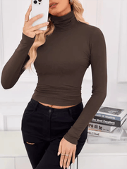 high neck long sleeve bottoming shirt