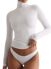 high neck long sleeve bottoming shirt