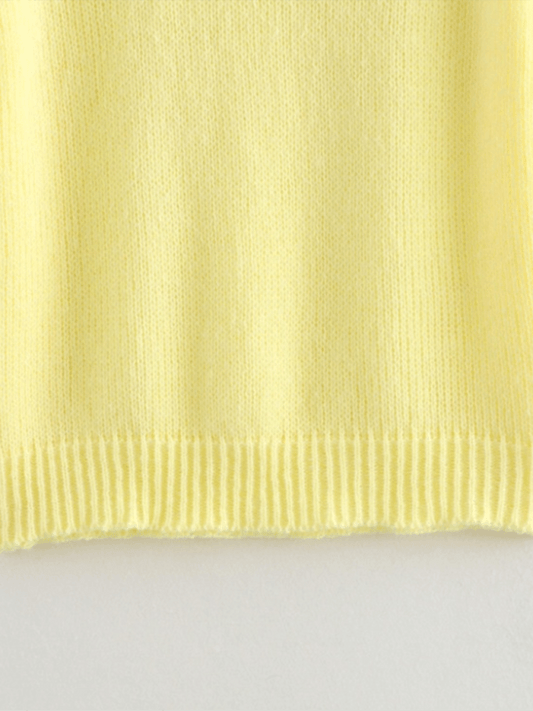 Yellow Knit Sweater Vest