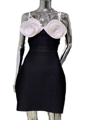 New Fashion Suspender A-line Short Black Party Dress