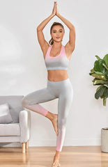 Women's Seamless Breathable Moisture Wicking Bra Yoga Set - 808Lush