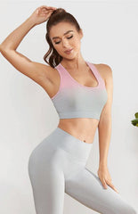 Women's Seamless Breathable Moisture Wicking Bra Yoga Set - 808Lush