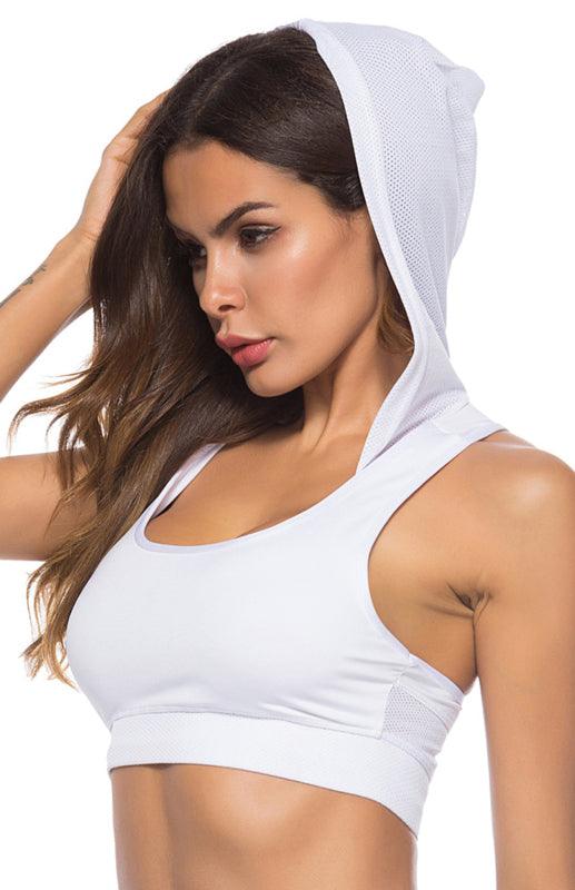 Women's Running Quick Dry Yoga Vest with Hood - 808Lush