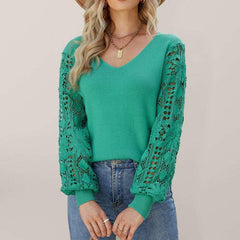 knitted pullover loose solid color sweater - 808Lush