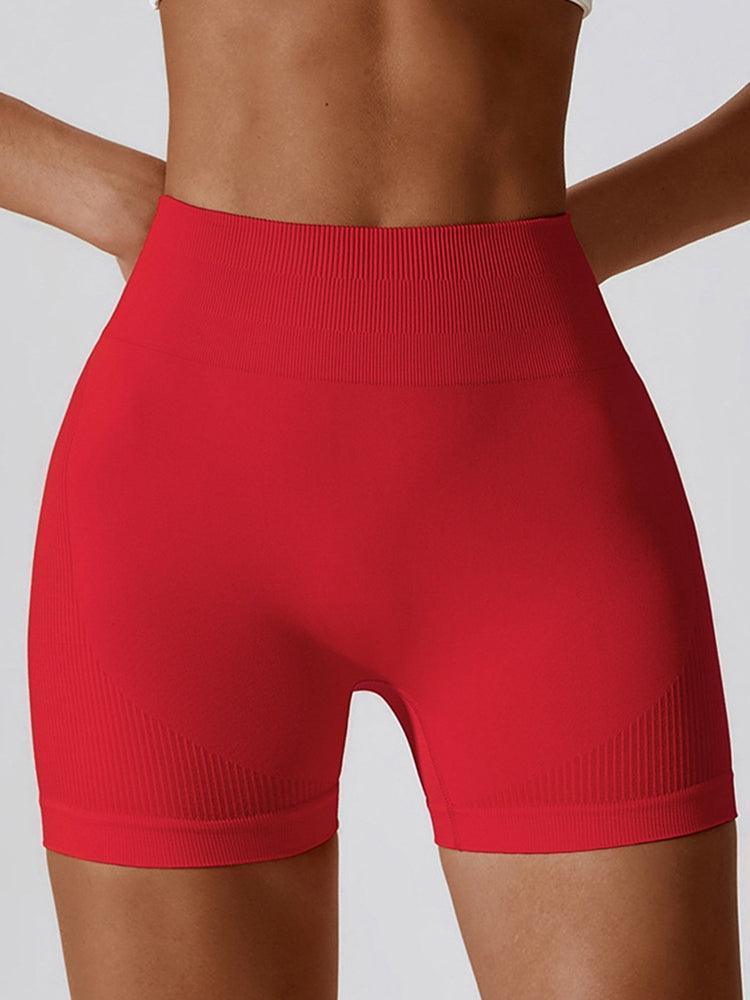 Wide Waistband Slim Fit Sports Shorts - 808Lush