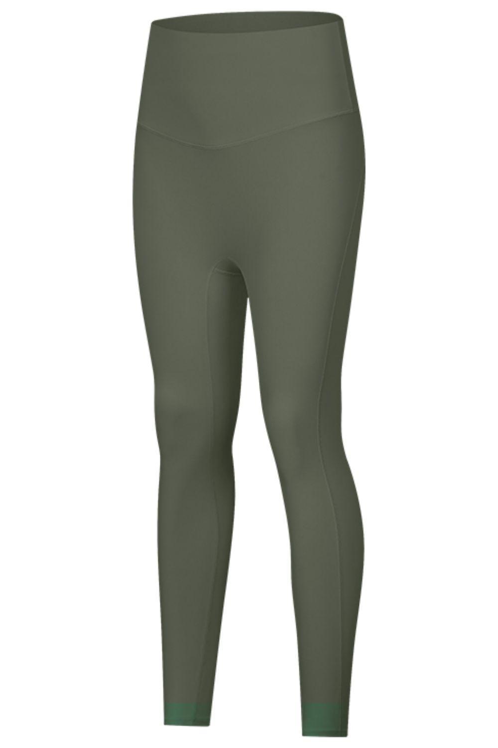 Seamless High-Rise Wide Waistband Yoga Leggings - 808Lush