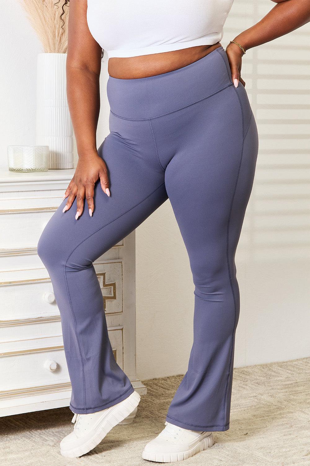 Basic Bae Wide Waistband Bootcut Sports Pants - 808Lush