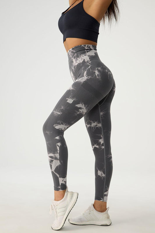 Tie-Dye High Waist Active Pants - 808Lush