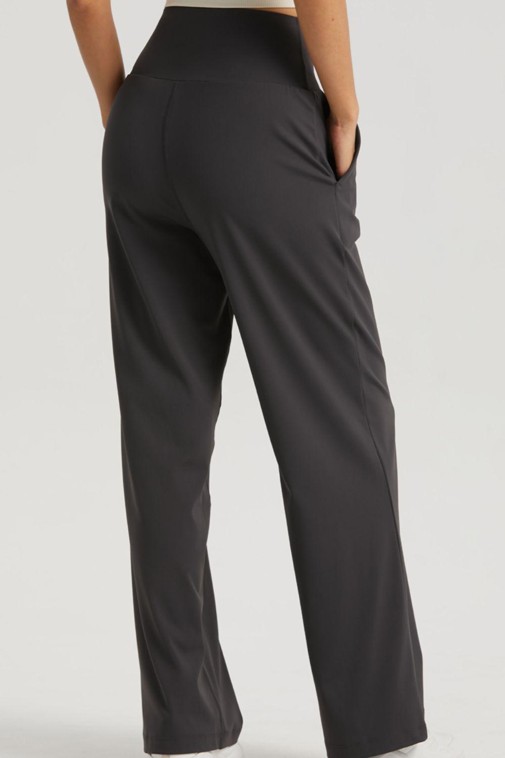 Straight Leg Sports Pants with Pockets - 808Lush