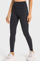 High-Rise Wide Waistband Pocket Yoga Leggings - 808Lush