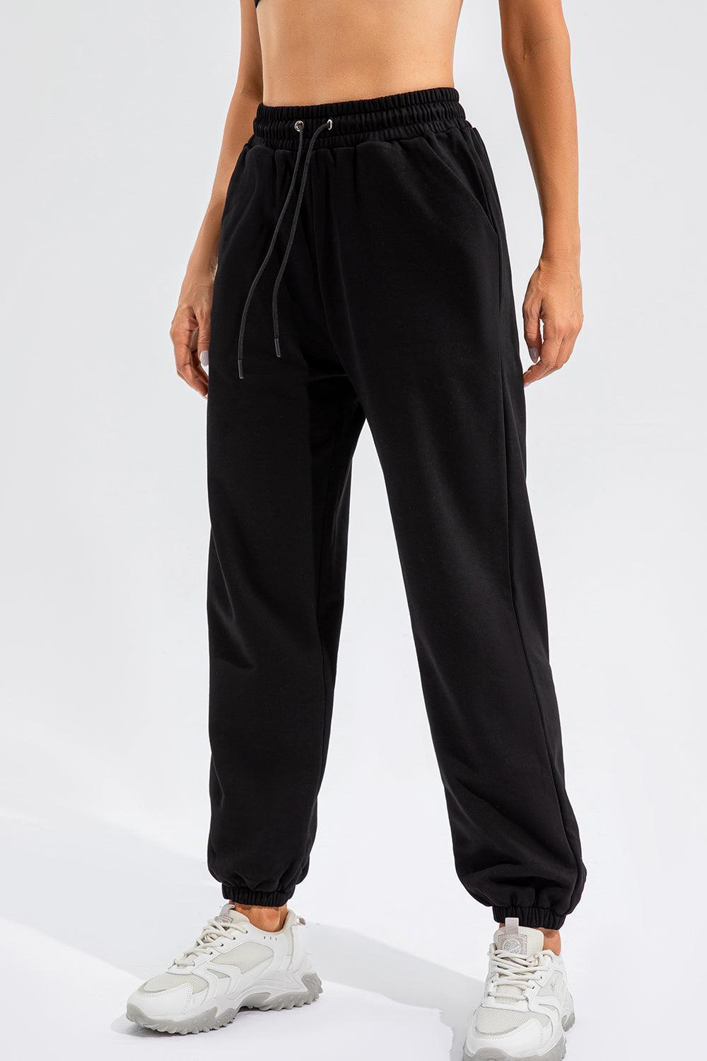 Drawstring Active Pants with Pockets - 808Lush