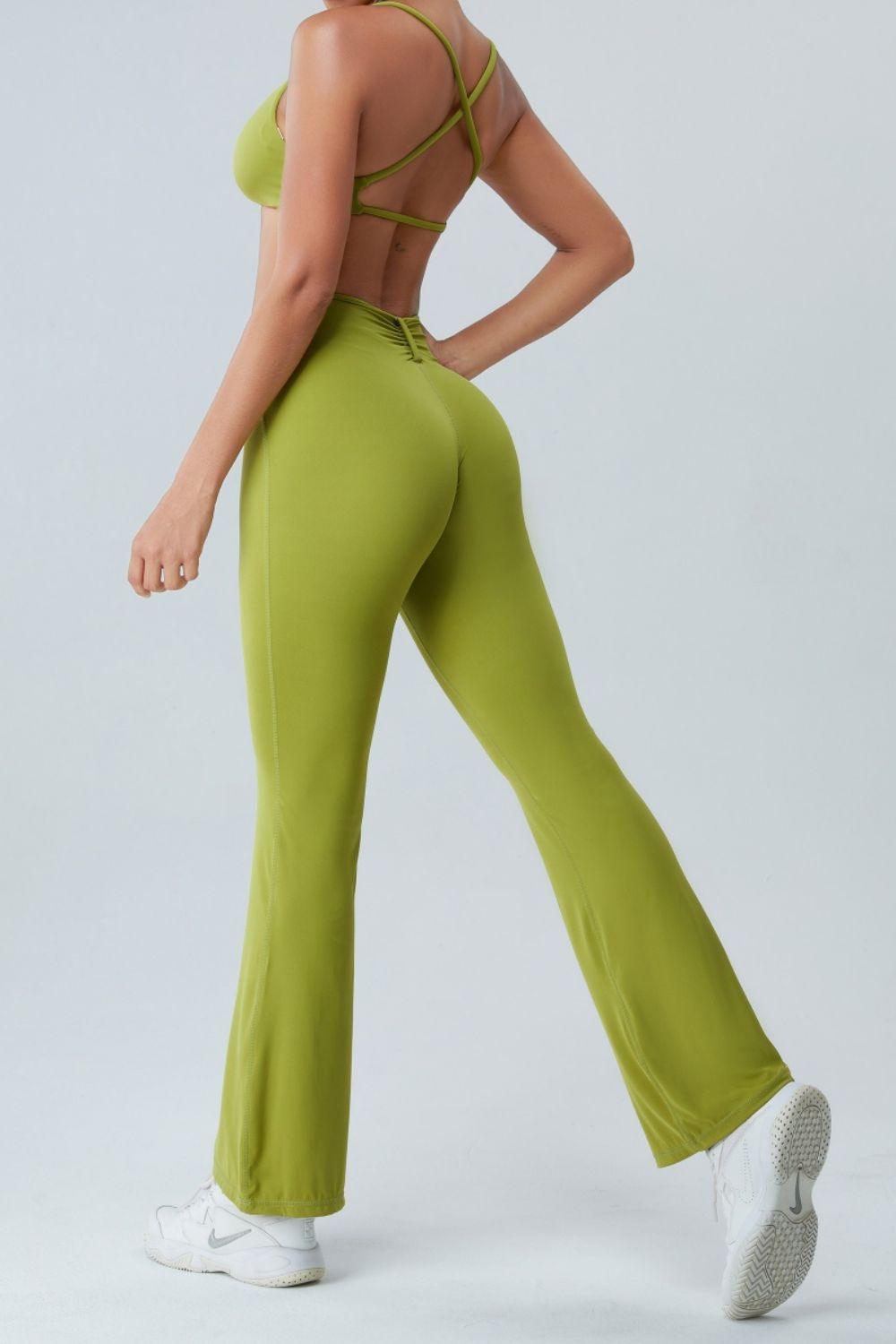 Ruched High Waist Active Pants - 808Lush