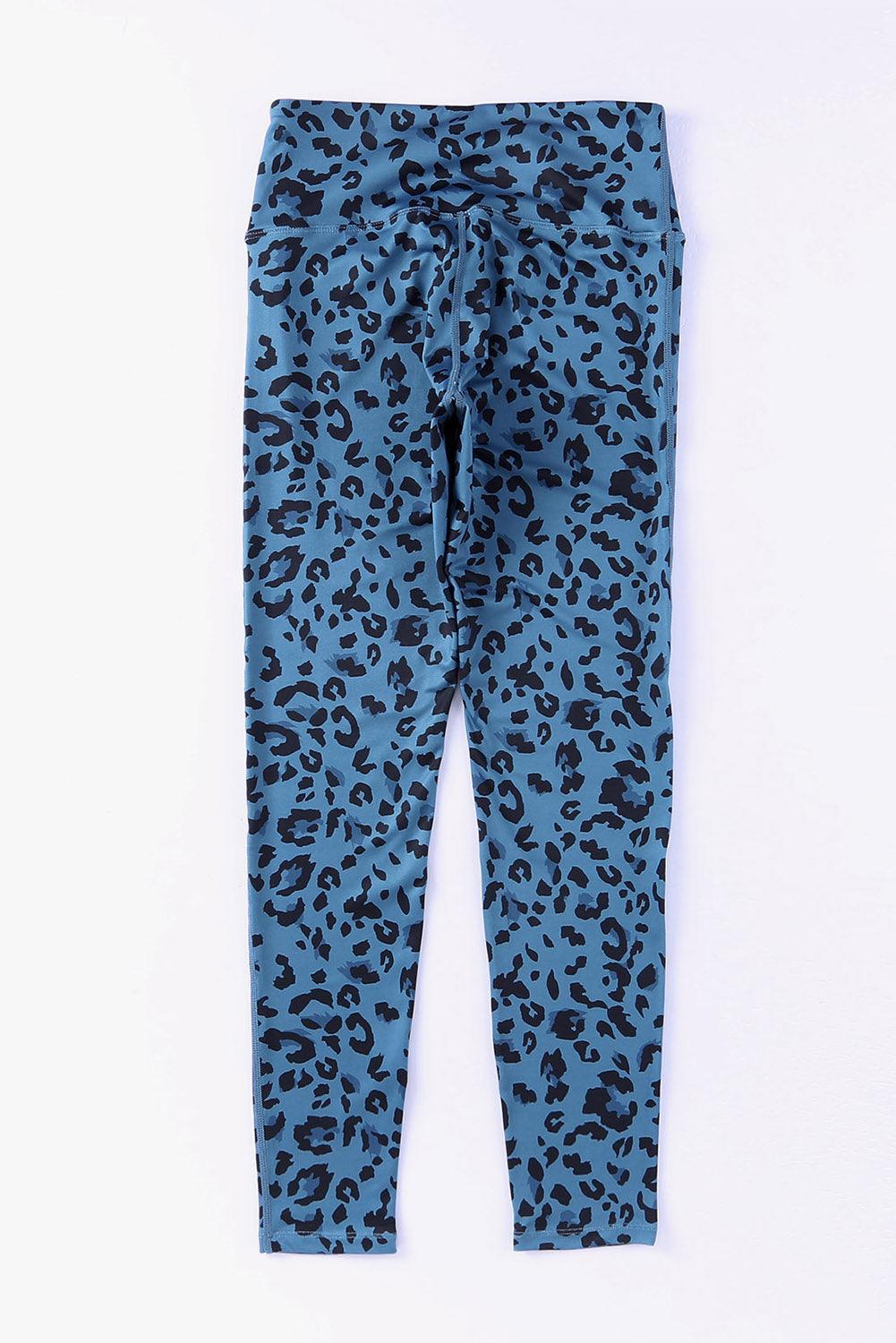 Leopard Print Wide Waistband Leggings - 808Lush