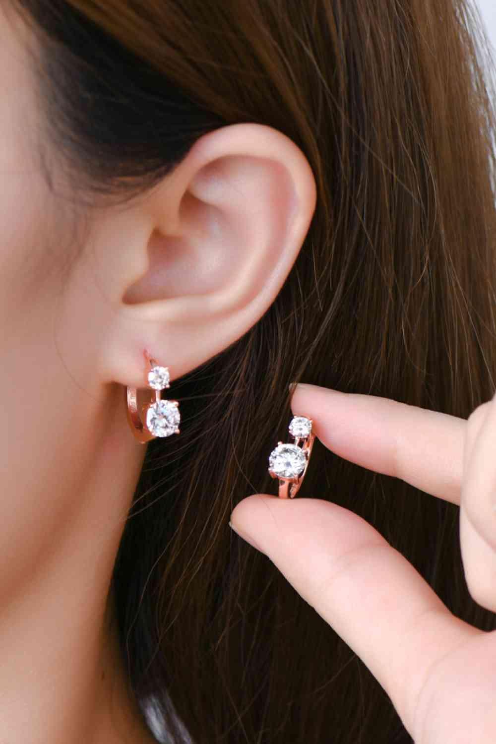 1.3 Carat Moissanite 925 Sterling Silver Earrings - 808Lush