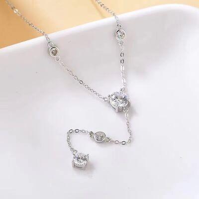 1.5 Carat Moissanite 925 Sterling Silver Necklace - 808Lush