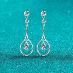 1 Carat Moissanite 925 Sterling Silver Drop Earrings - 808Lush