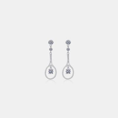 1 Carat Moissanite 925 Sterling Silver Drop Earrings - 808Lush