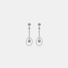 1 Carat Moissanite 925 Sterling Silver Drop Earrings - 808Lush