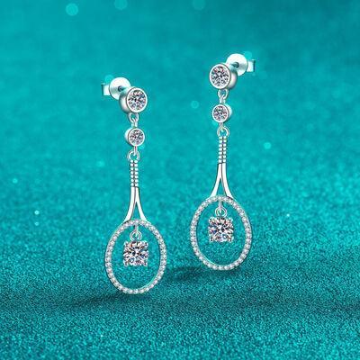 1 Carat Moissanite 925 Sterling Silver Drop Earrings - 808Lush